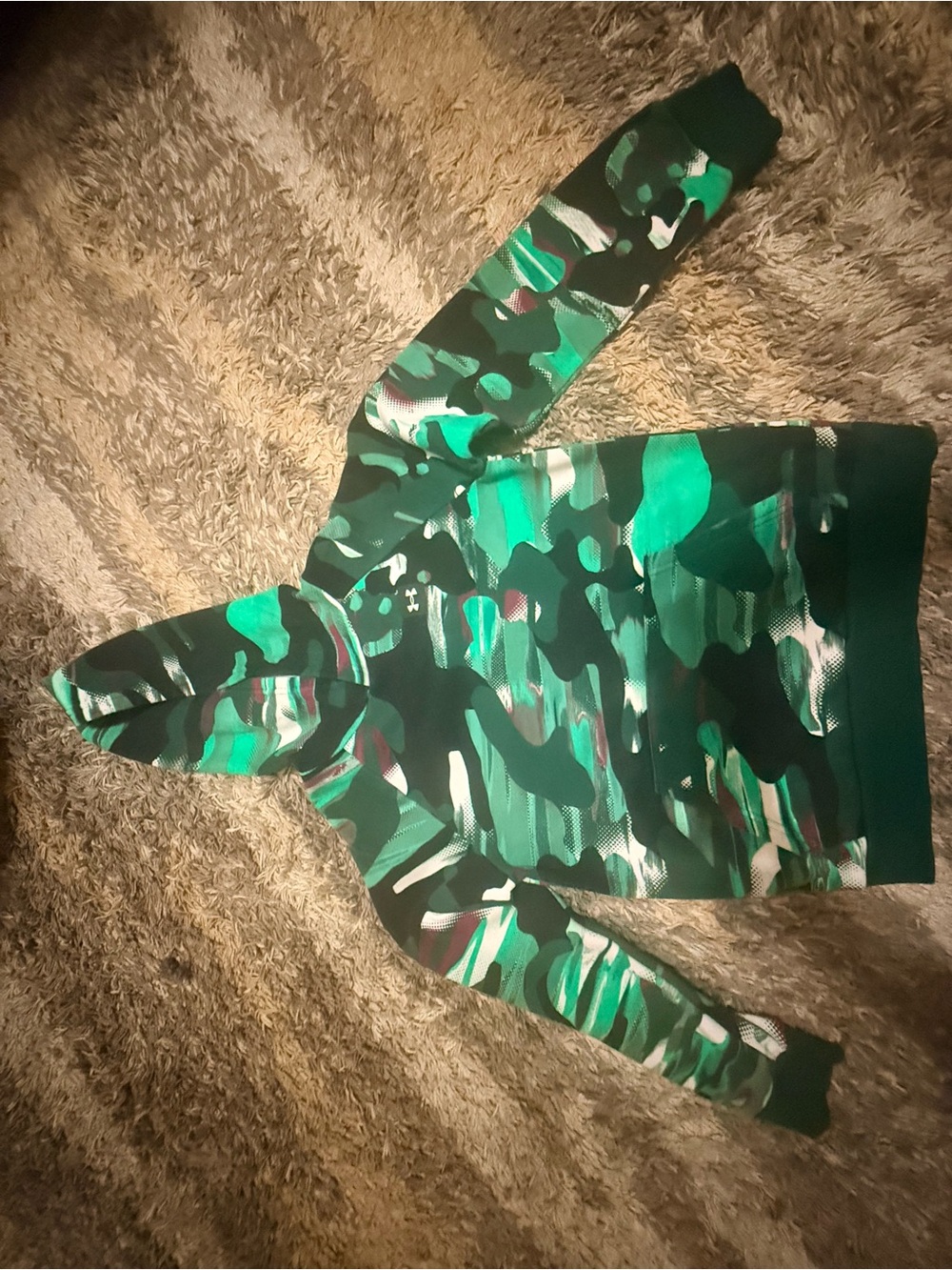 Under Armour Green Camo Hooded Sweatshirt